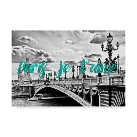 Trademark Fine Art Philippe Hugonnard 'Paris je taime Paris Bridge III' Canvas Art, 22x32 PH01093-C2232GG